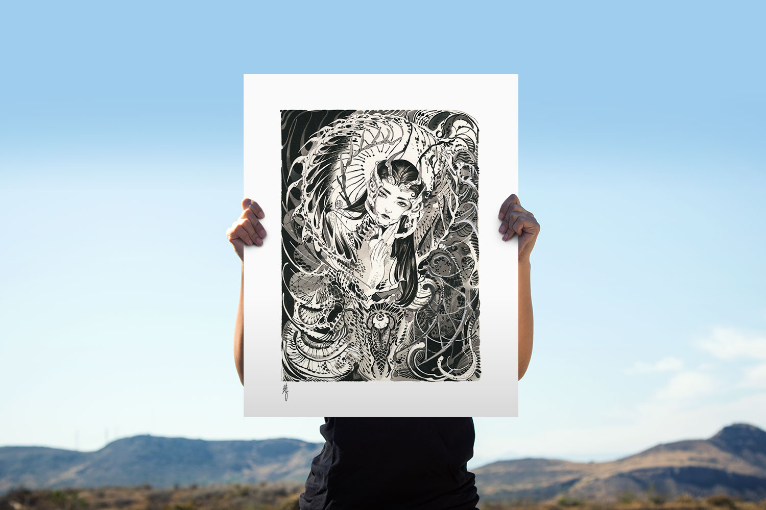 Inner Beauty Peach Momoko Art Print