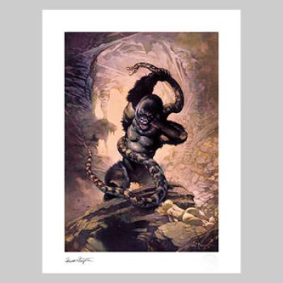 Kong with Snake art print