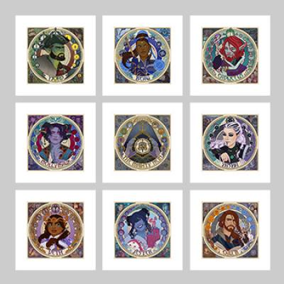 Mighty Nein Portrait Series (Set of 9) art print