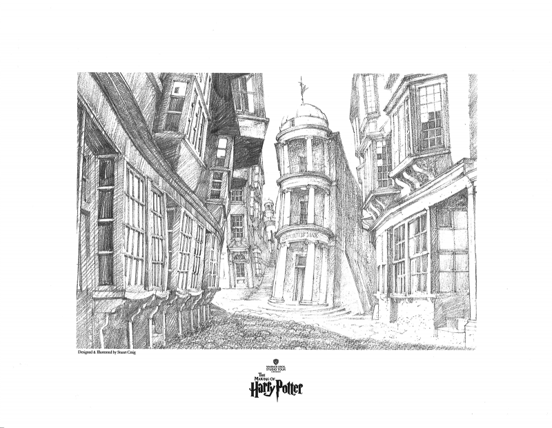 View of Diagon Alley Art Print by Clampett Studio Collections