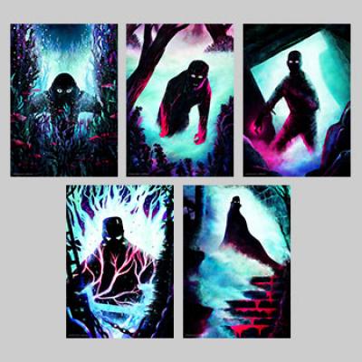Universal Monsters Set art print