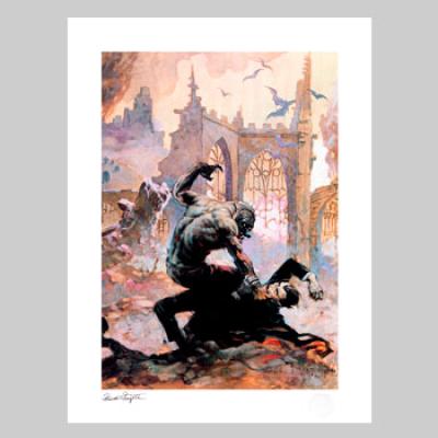 Werewolf and Dracula art print