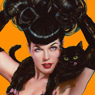 Bettie Page: Irving Claws art print
