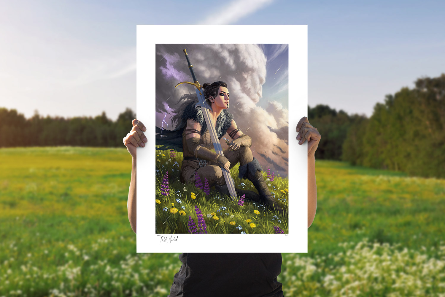 Yasha Nydoorin: Champion of the Stormlord Fine Art Print by Robson Michel