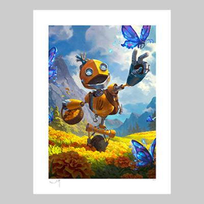 Fresh Cut Grass: Smiley Day! art print