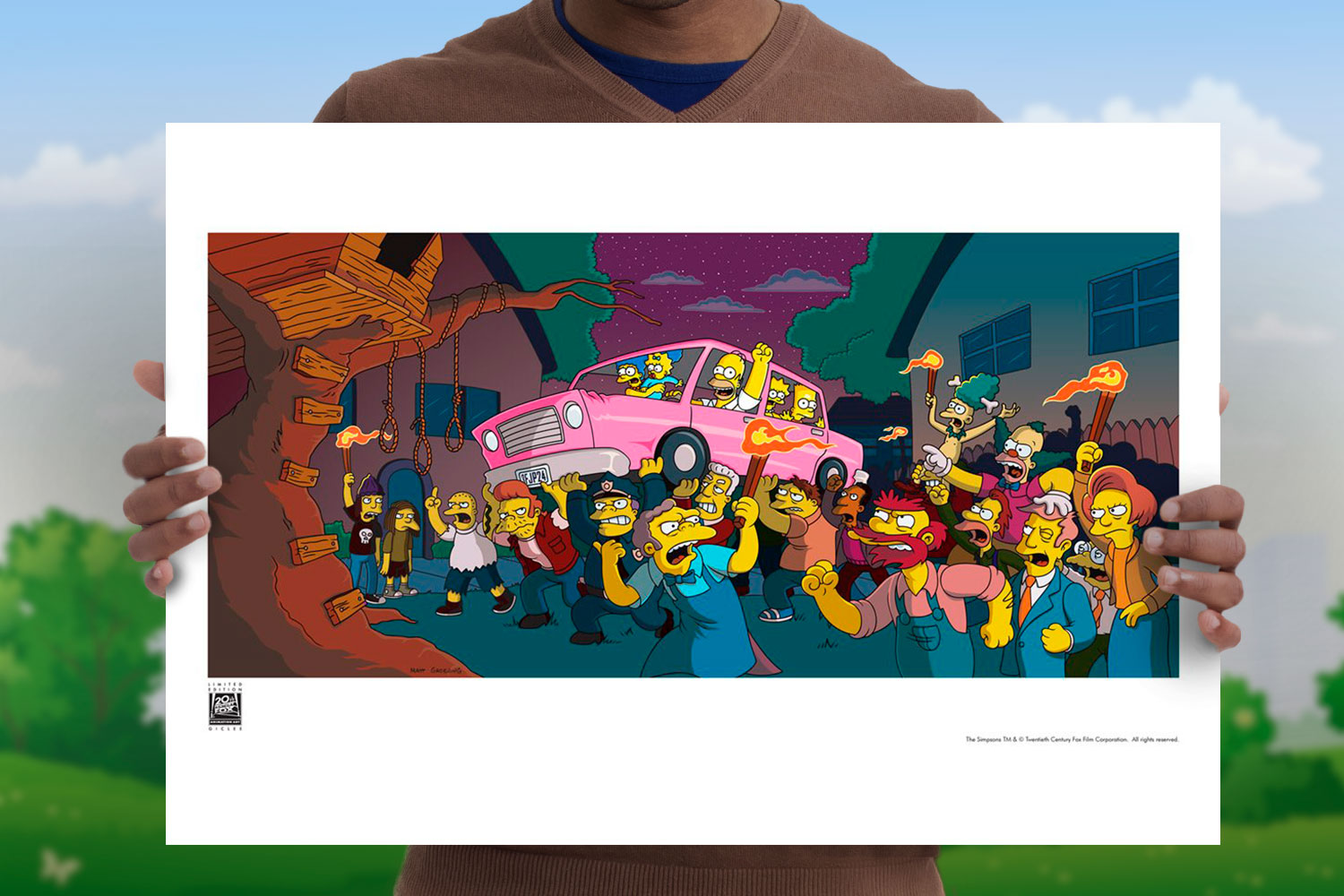 Angry Mob The Simpsons Art Print
