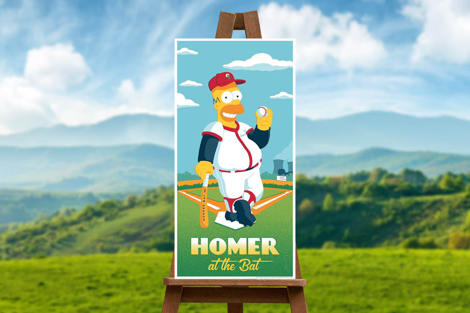 Homer at the Bat The Simpsons Art Print