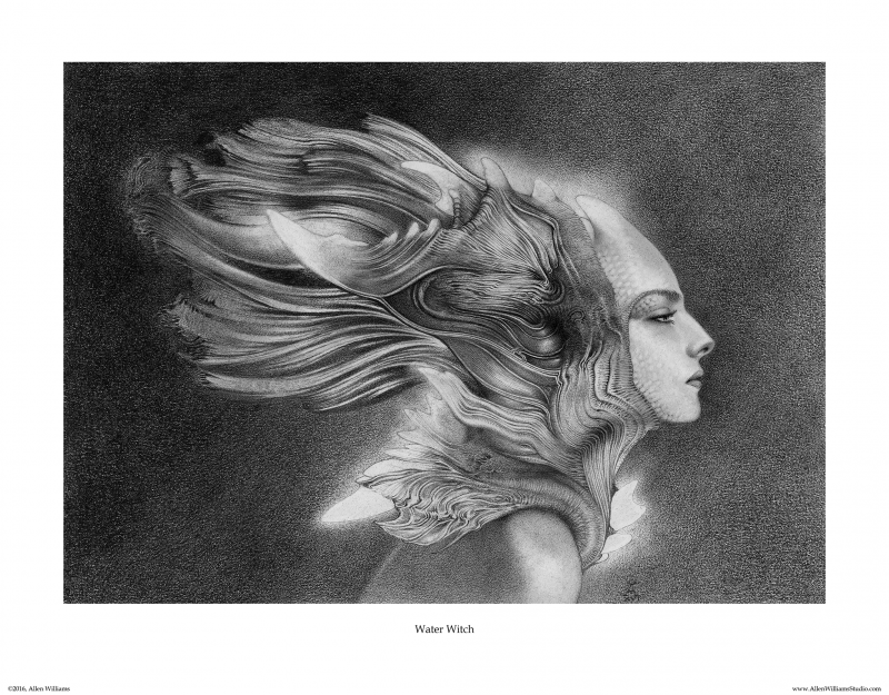 Water Witch Art Print by Allen Williams Studio