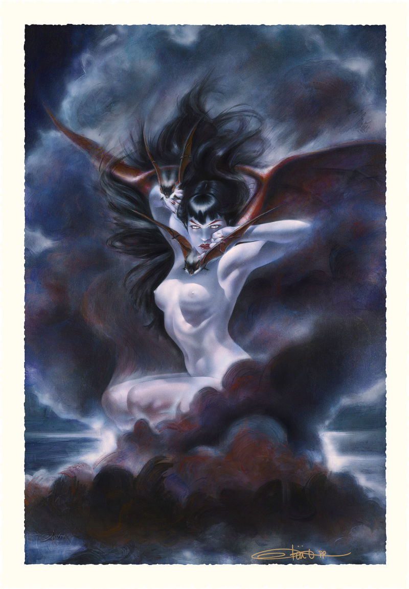 Bettie Page: Carpe Noctem Art Print by Ozone Productions