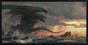 Giclée on Canvas - Black Frame - 30 x 15