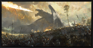 Giclée on Canvas - Black Frame - 30 x 15