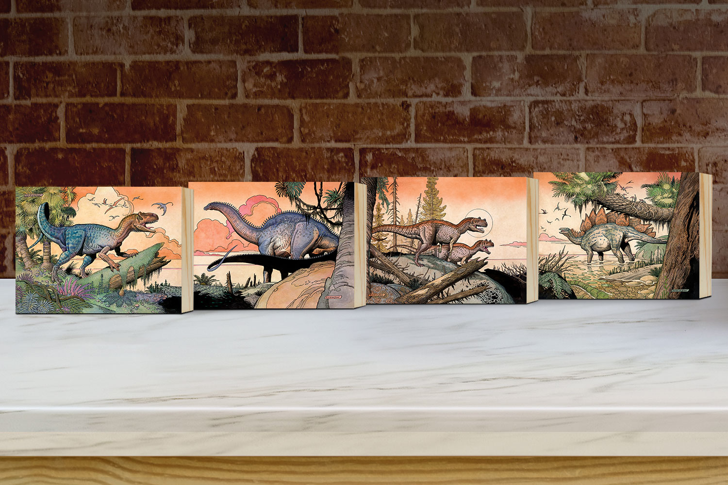 Sideshow Collectibles William Stout Allosaurus William Stout Dinosaur Series: The Jurassic Era (Set of 4) Art Print