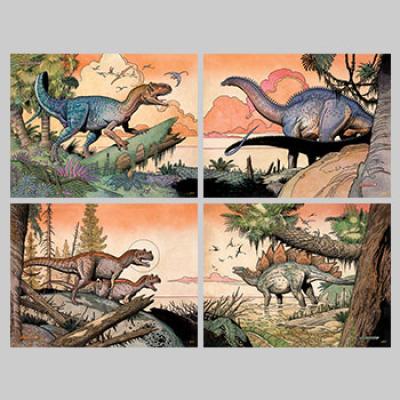 William Stout Dinosaur Series: The Jurassic Era (Set of 4) art print