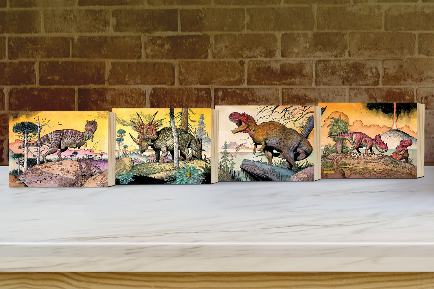 William Stout Dinosaur Series: The Cretaceous Era (Set of 4) William Stout Art Print