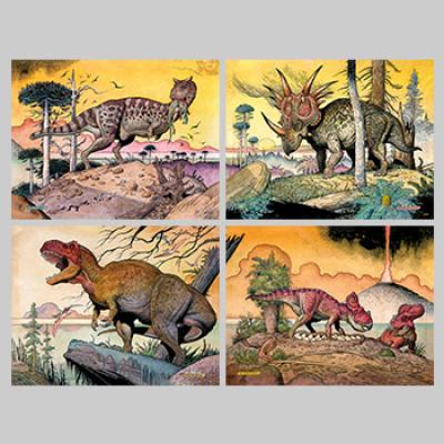 William Stout Dinosaur Series: The Cretaceous Era (Set of 4) art print