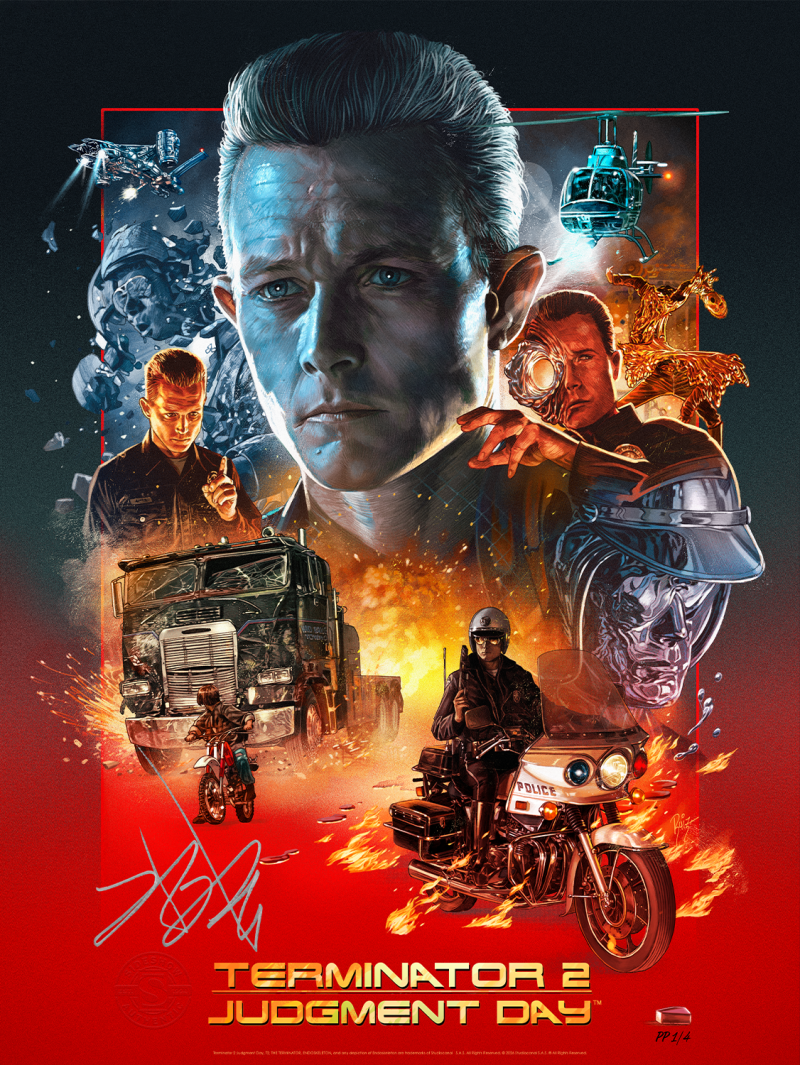 The T-1000 Terminator 2: Judgment Day 35th Anniversary Movie Poster by Sideshow Collectibles