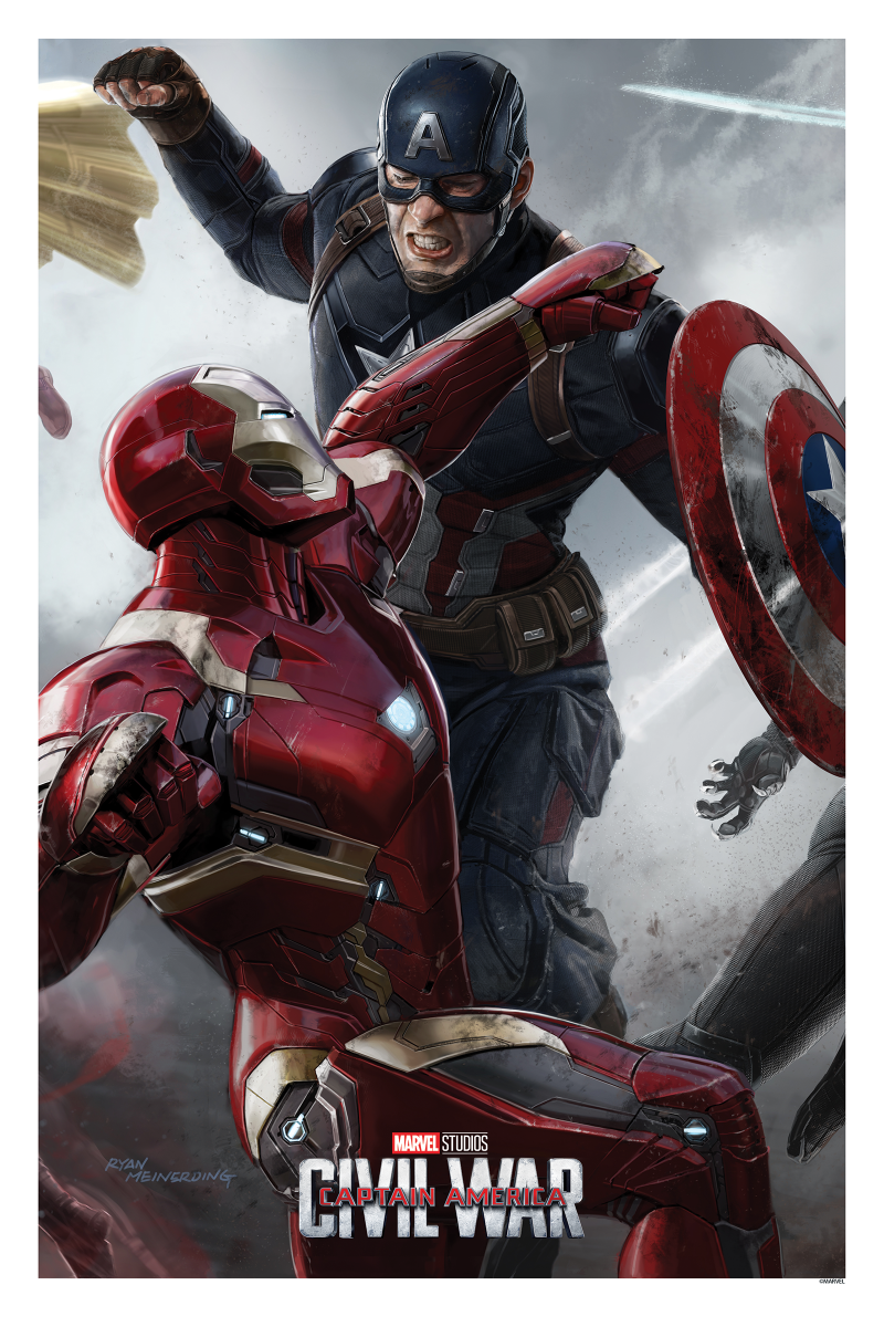 Captain America: Civil War (Part II) Art Print by Grey Matter Art