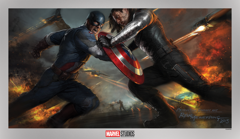 Captain America: The Winter Soldier (Metallic Silver Variant) Art Print by Grey Matter Art