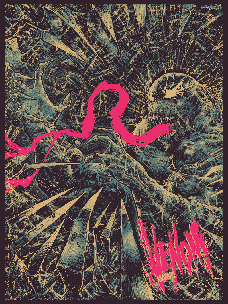 Venom (Glow in the Dark Edition) Art Print by Grey Matter Art