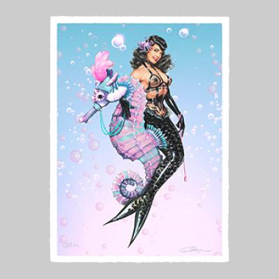 Bettie Page: Carousel art print