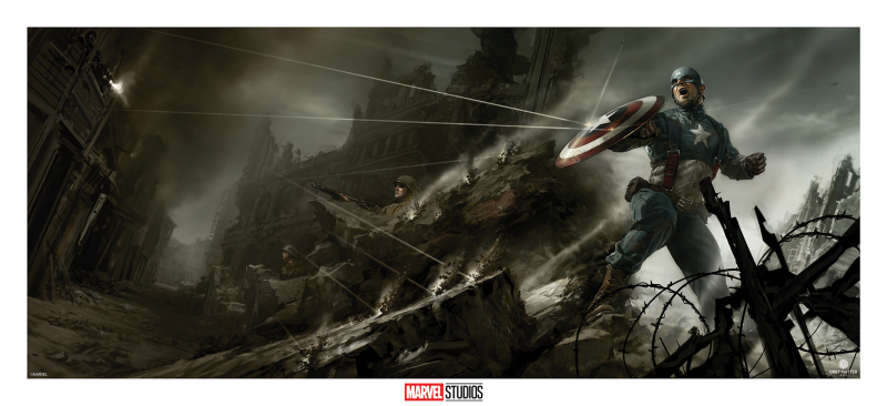 Captain America The First Avenger Art Print by Grey Matter Art