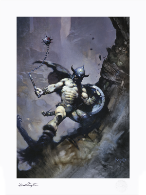 Warrior with Ball and Chain Art Print