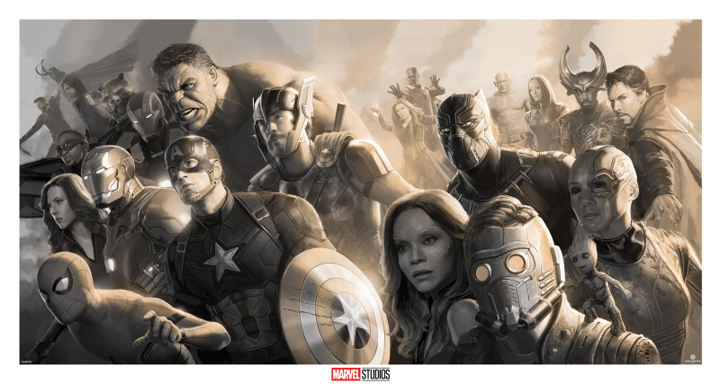Road to Infinity War (Variant Edition) Art Print by Grey Matter Art