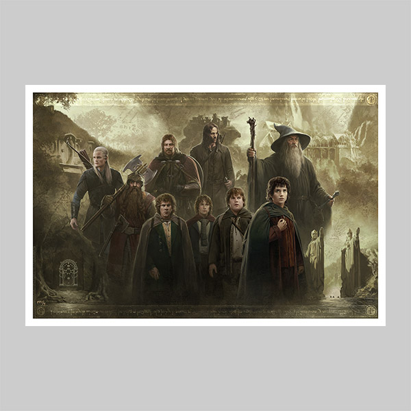 Lord of the Rings: The Fellowship of the Ring Fine Art Print by Darren Tan