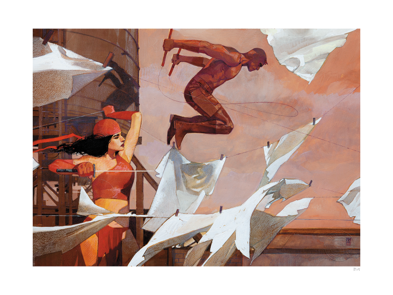 Daredevil & Elektra Art Print by Sideshow Collectibles