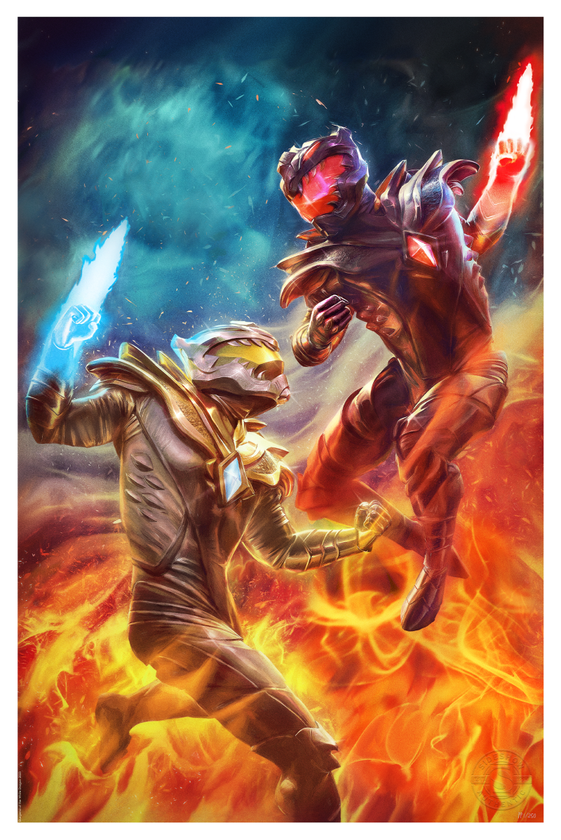 Legend of the White Dragon: White Dragon vs Dragon Prime Art Print by Sideshow Collectibles