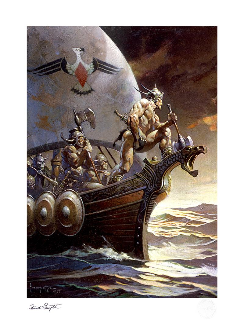 Kane on the Golden Sea Art Print by Frazetta Jr. Enterprises
