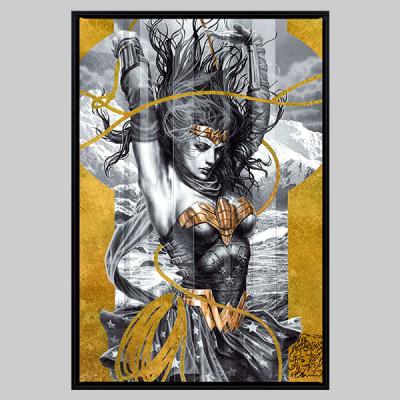 Wonder Woman Black and Gold art print