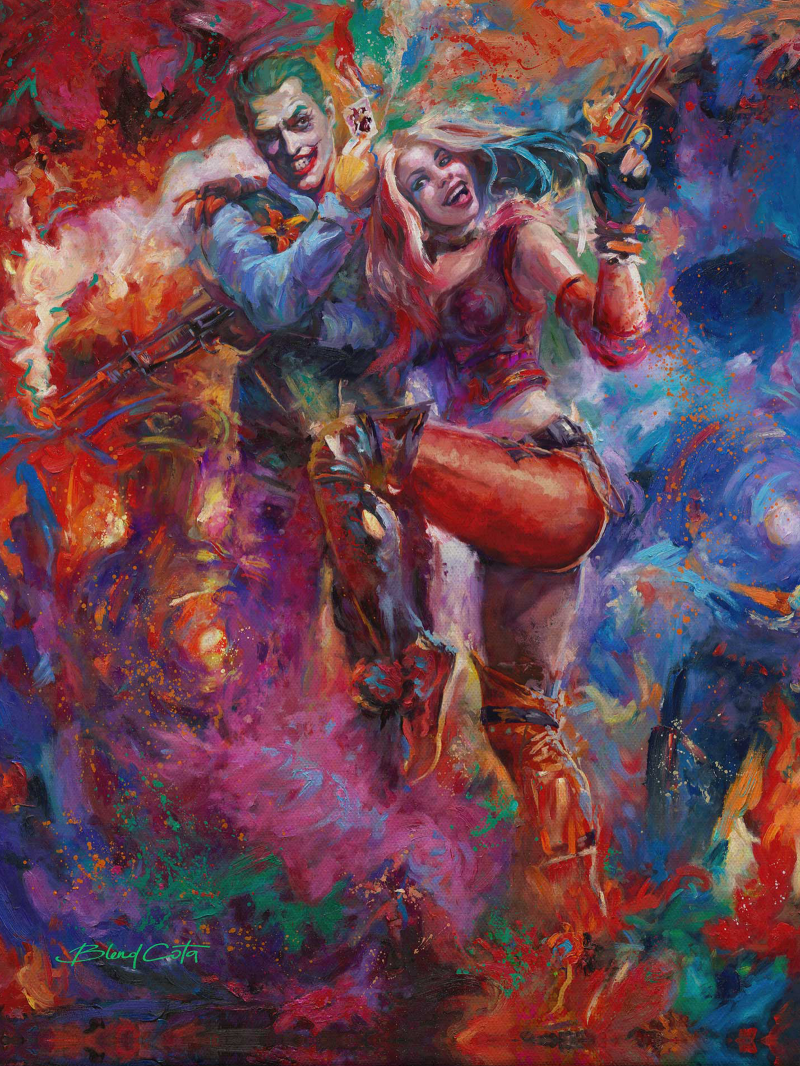 The Joker™ and Harley Quinn™ Art Print by Art Brand Studios