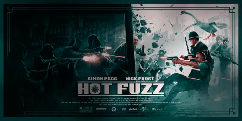 Hot Fuzz Foil Variant Art Print by Vice Press