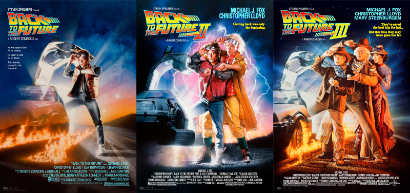 Back To The Future Trilogy Set Art Print by Vice Press