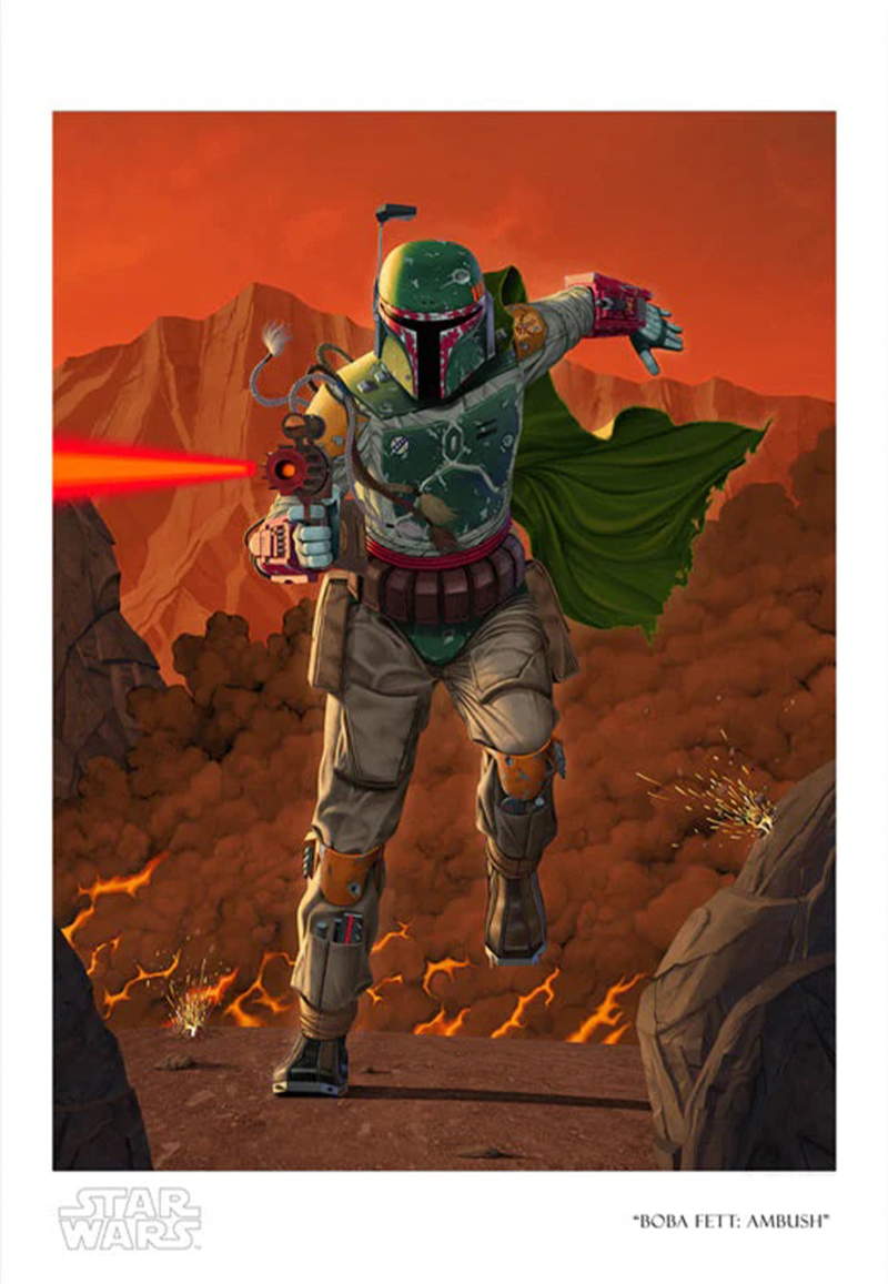 Boba Fett Ambush Art Print by ACME Archives