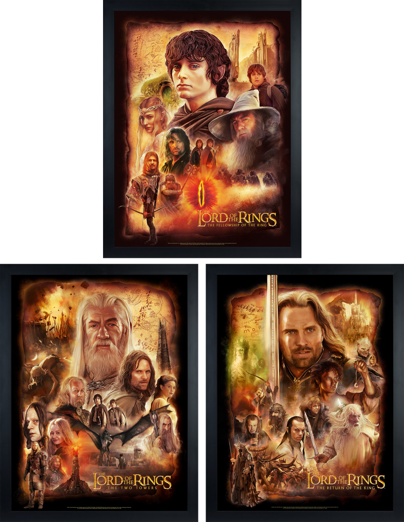 The Lord of the Rings Trilogy Set Art Print by Sideshow Collectibles