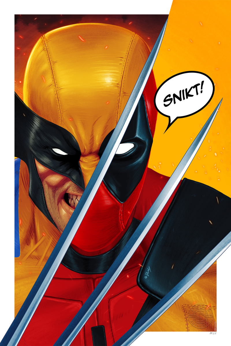 Wolverine vs Deadpool Art Print by Sideshow Collectibles