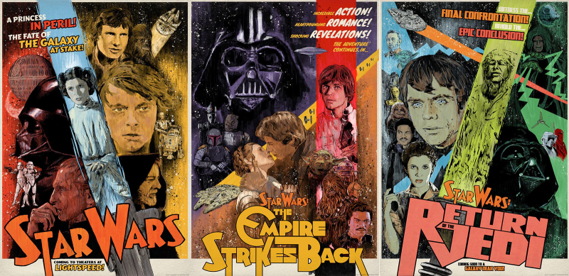 Star Wars: The Original Trilogy Set Movie Poster by ACME Archives