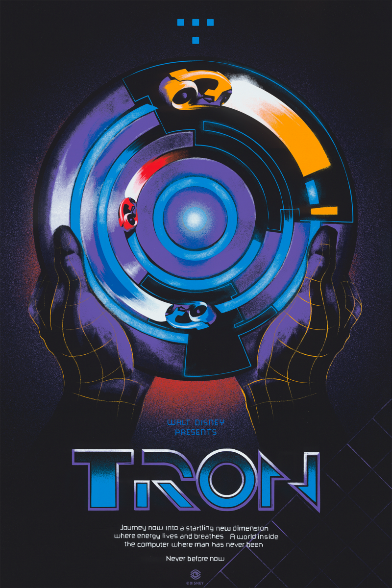 Tron (Primary Edition) Movie Poster by Cyclops Print Works
