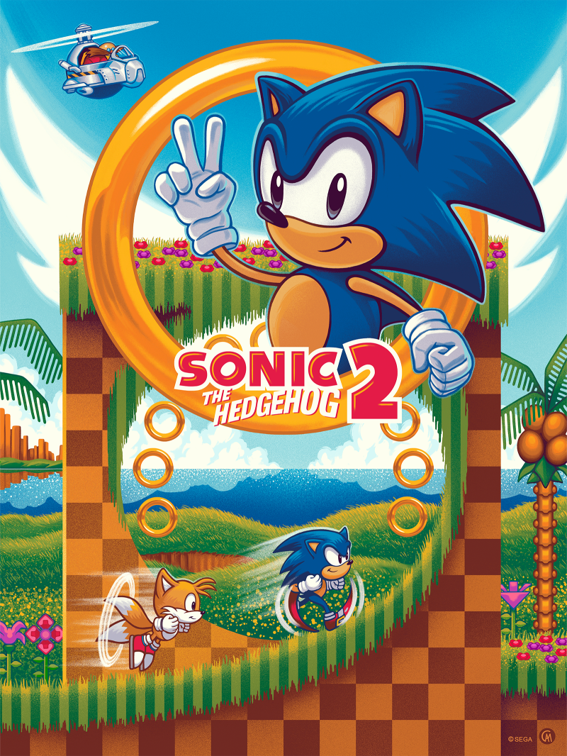Sonic 2 Art Print by Moor-Art Gallery Ltd.