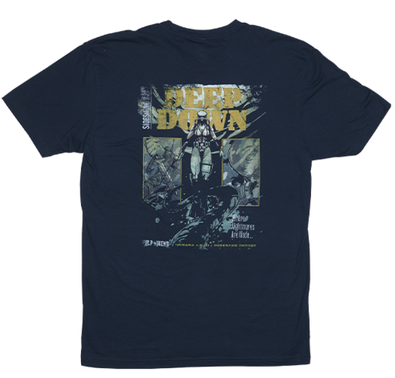 Pulp Vixens: Deep Down T-Shirt (Navy) Apparel by Heroes & Villains