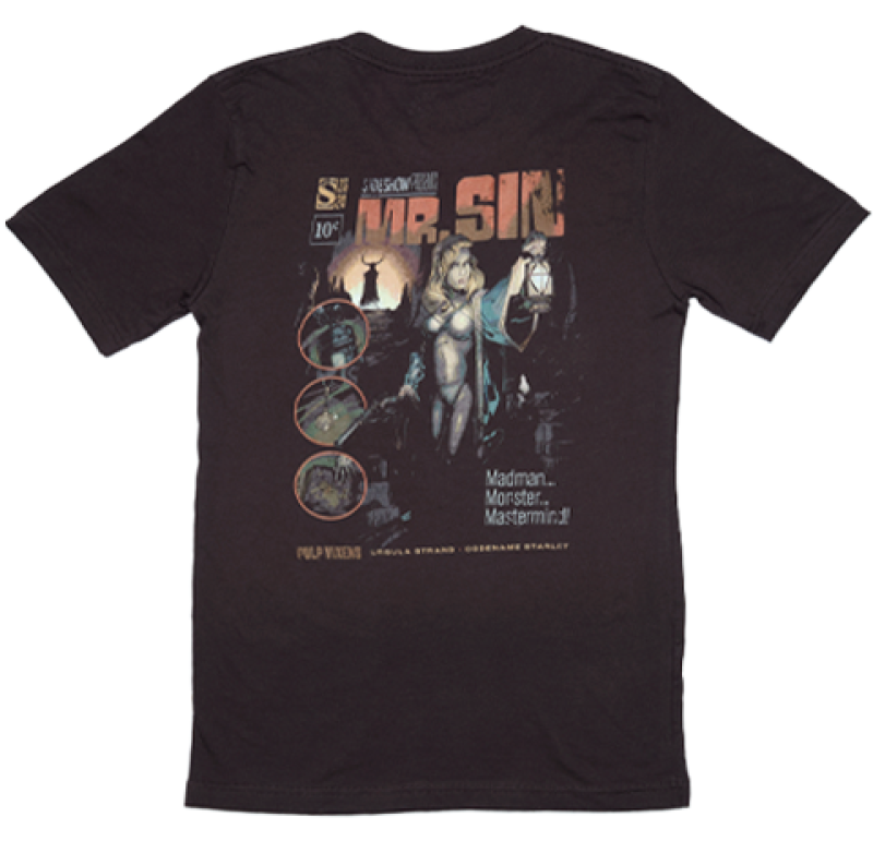 Pulp Vixens: Mr. Sin T-Shirt (Brown) Apparel by Heroes & Villains