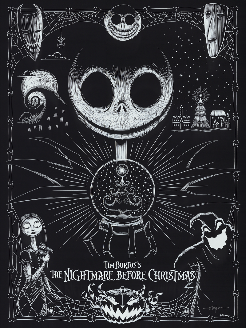 The Nightmare Before Christmas Movie Poster by Cyclops Print Works