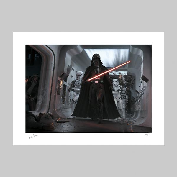 Darth Vader™: Assault on Tantive IV Art Print by Jerry Vanderstelt