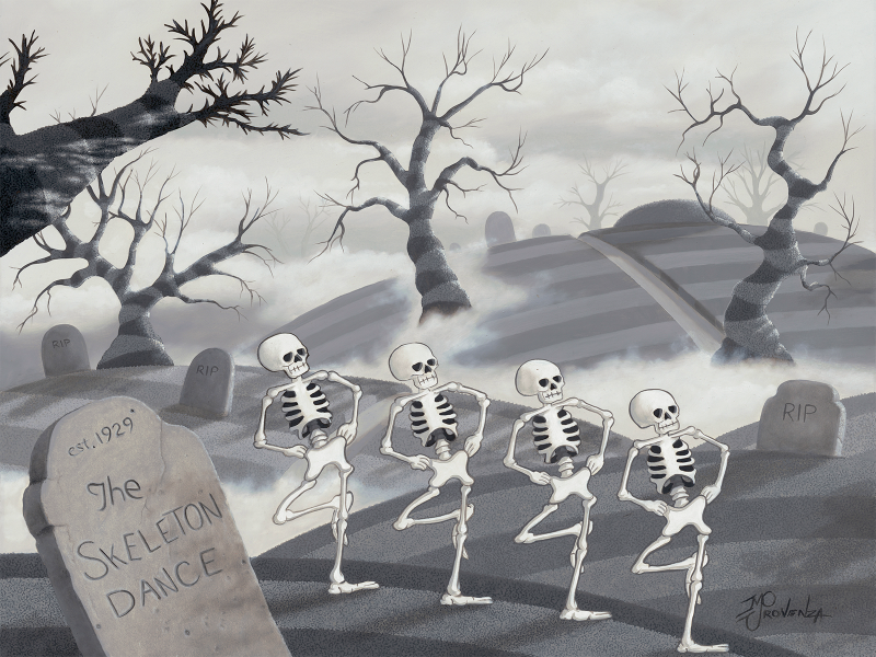 The Skeleton Dance Art Print by Disney Fine Art