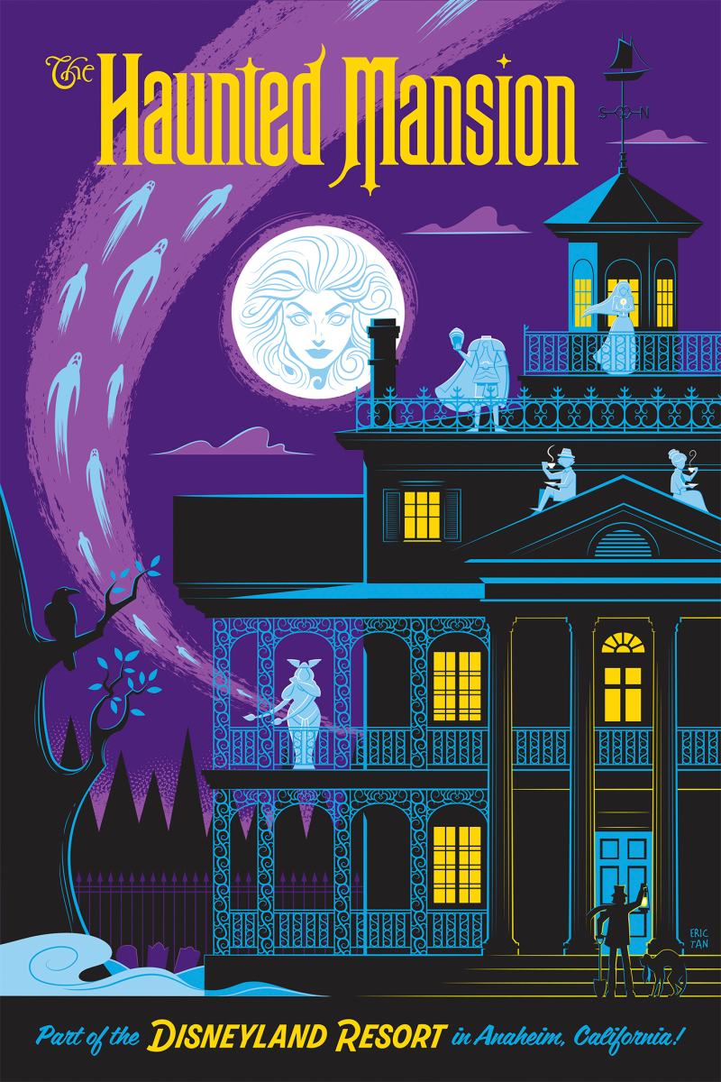 Disneyland's Haunted Mansion Art Print by Disney Fine Art