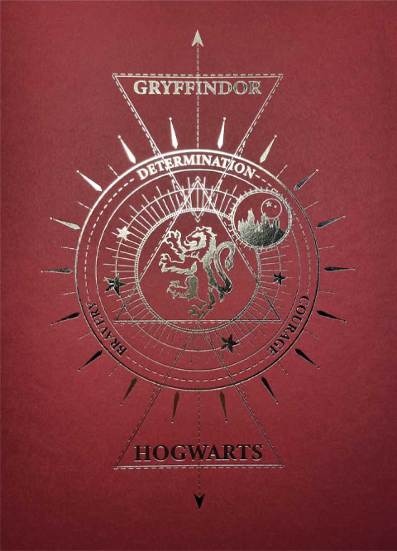 Harry Potter™: Gryffindor House Foil Letterpress Poster Art Print by Arteonn