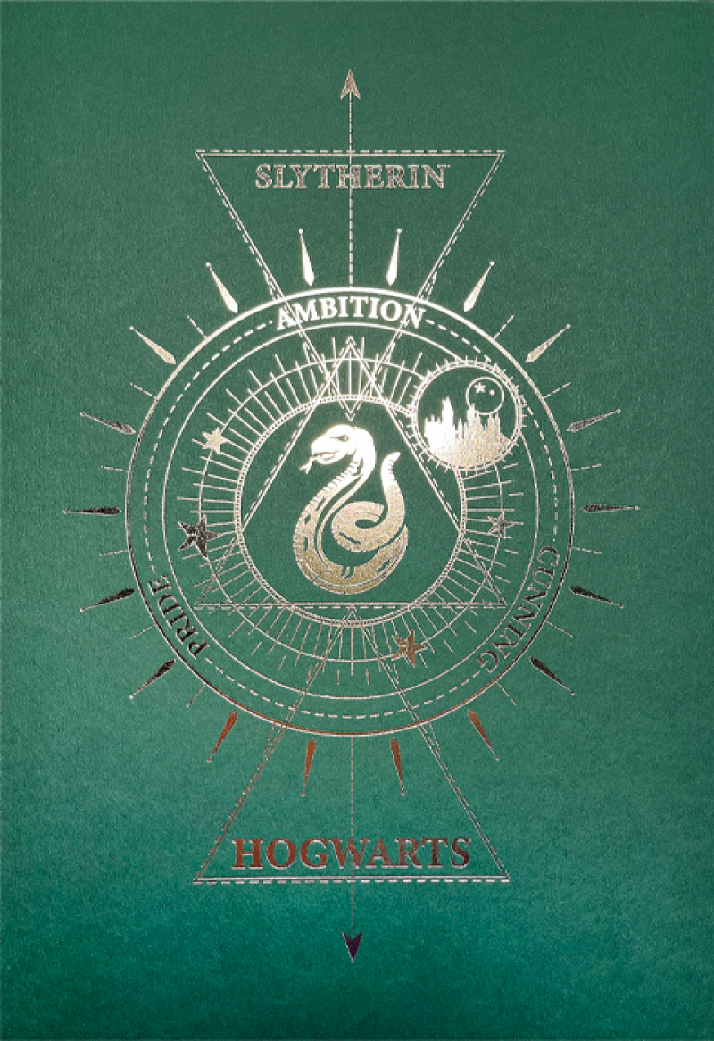 Harry Potter™: Slytherin House Foil Letterpress Poster Art Print by Arteonn