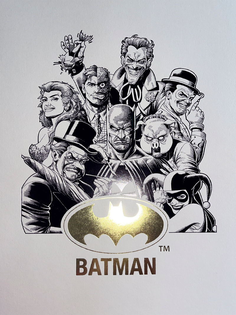 Batman™ Team Foil Letterpress Poster Art Print by Arteonn